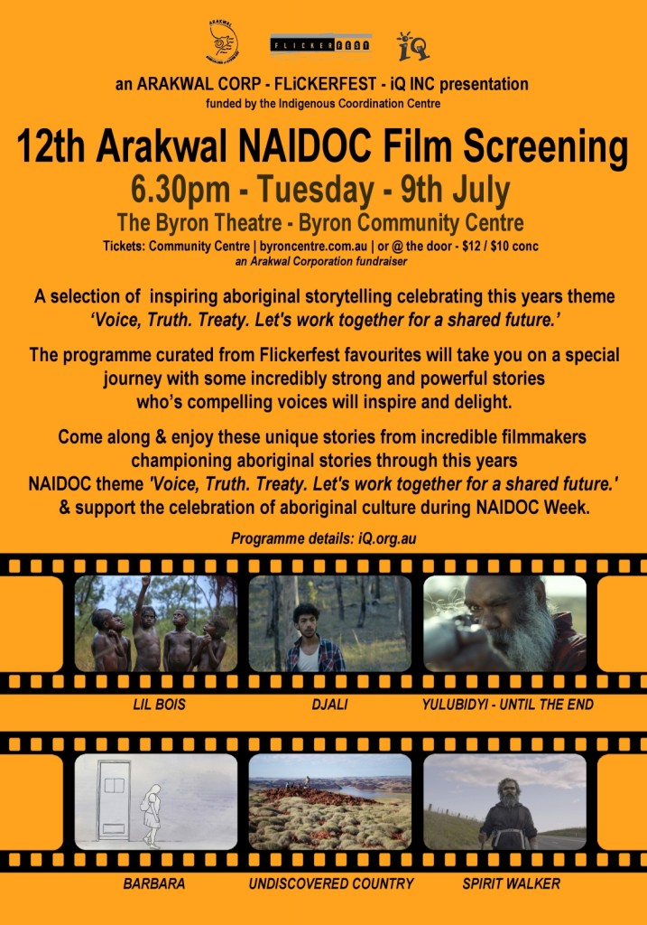 12th Arakwal NAIDOC Week Film Screening poster 1121w (color)